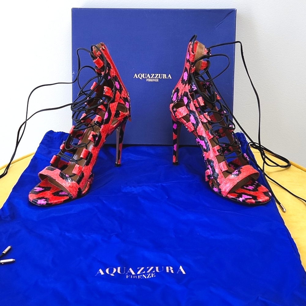 AQUAZZURA FIRENZE LEATHER SANDAL